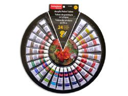 ENSEMBLE DE TUBES DE PEINTURE ACRYLIQUE - 24 COULEURS